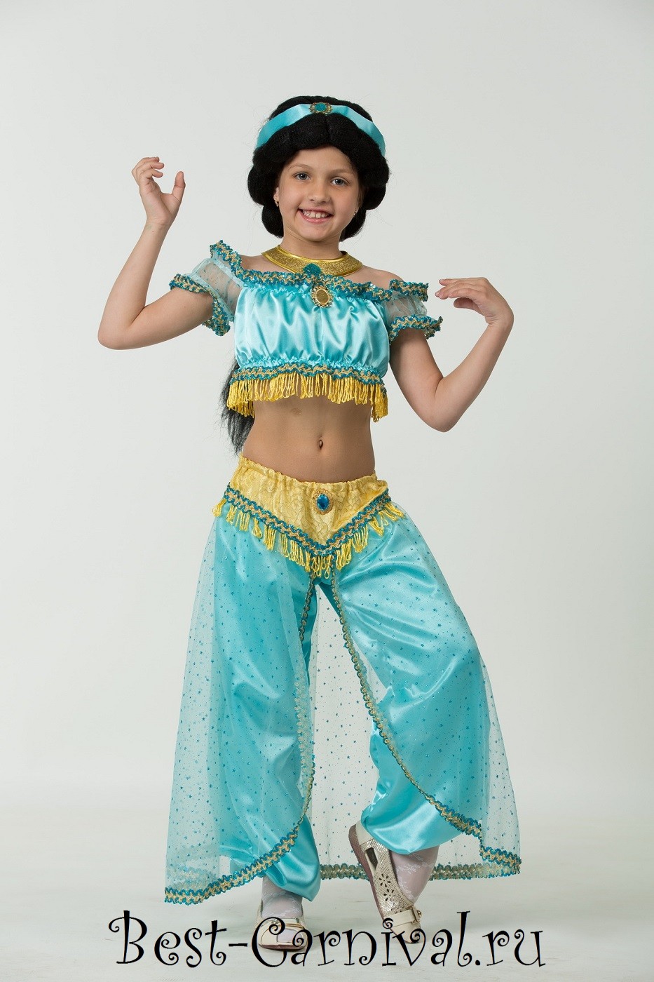 Новый костюм восточной принцессы для девочки 6-7 лет, 116-122 см