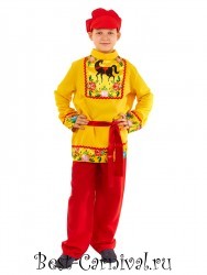 Русский народный костюм "Городец" для мальчика