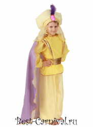 Детский костюм Восточный принц золотой