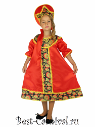 Карнавальный костюм "Хохлома" для девочки