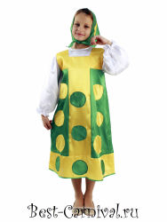 Карнавальный костюм Матрешка зеленая