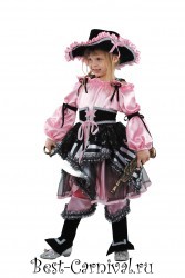 Карнавальный костюм "Пиратка розовая"