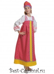 Русский народный костюм "Алёнушка" в розовом
