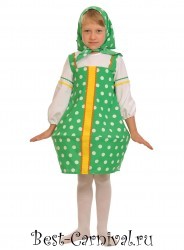 Русский народный костюм "Матрёшка" зелёная