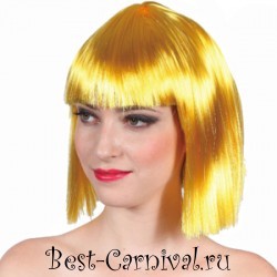 Карнавальный парик Каре жёлтый