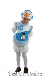 Карнавальный костюм снеговика "Снежный"