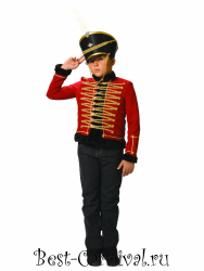 Детский костюм Гусар с чёрным кивером