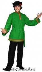Русский народный костюм "Иван" зелёный