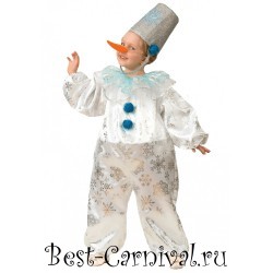 Карнавальный костюм "Снеговик Снежок"