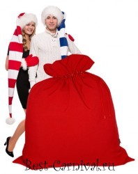 Подарочная упаковка "Огромный мешок для подарков" красный