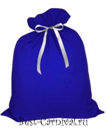 Новогодняя упаковка "Мешок для подарков" синий