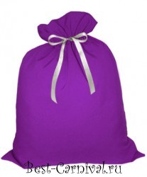 Новогодняя упаковка "Мешок для подарков" фиолетовый