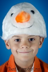 Новогодняя шапочка Снеговика