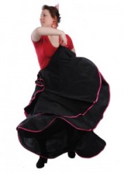 Юбка для Фламенко с розовой каймой